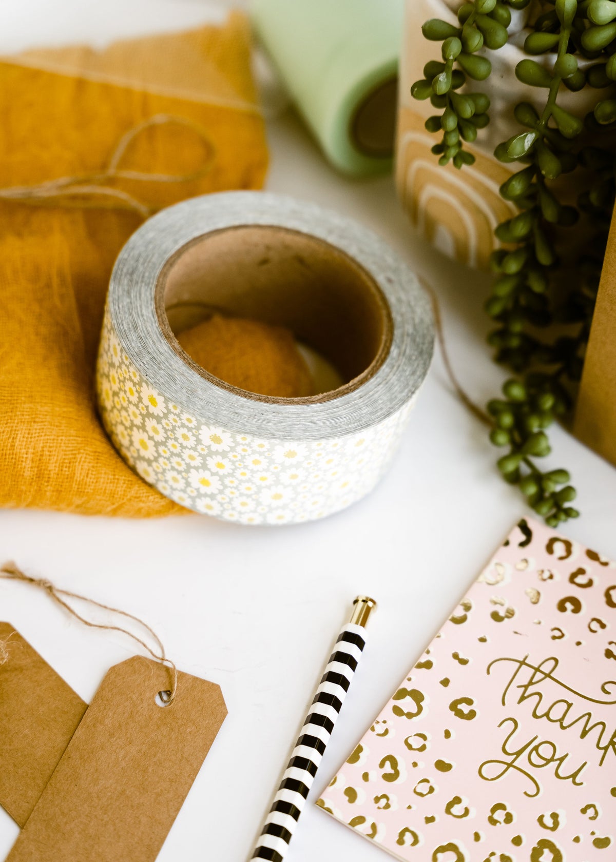 Daisy Floral Packaging Tape 2&quot;