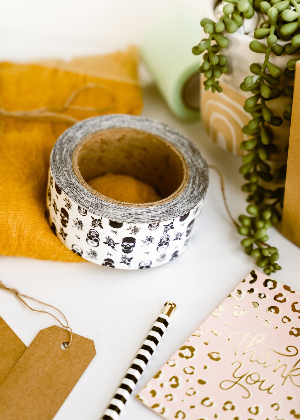 Skull Rose Packaging Tape 2&quot;