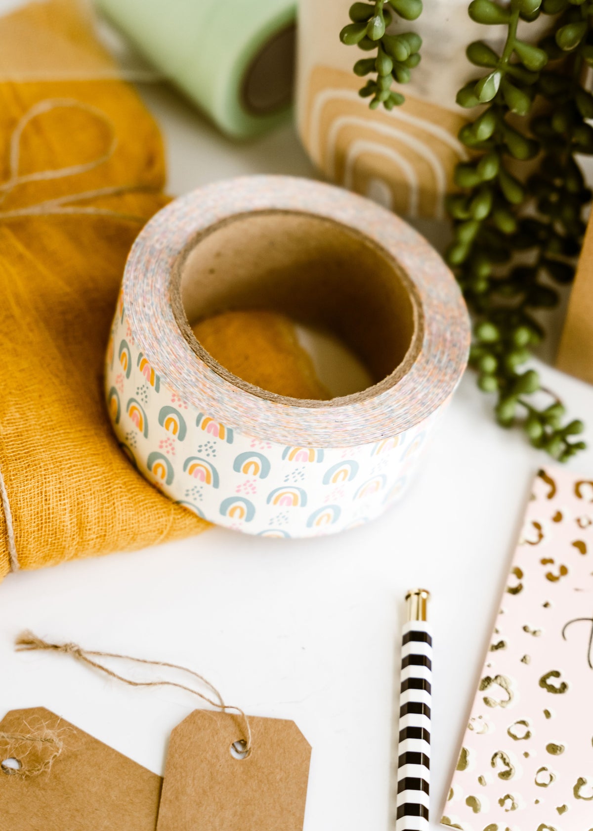 Boho Rainbow Print Packaging Tape 2&quot;