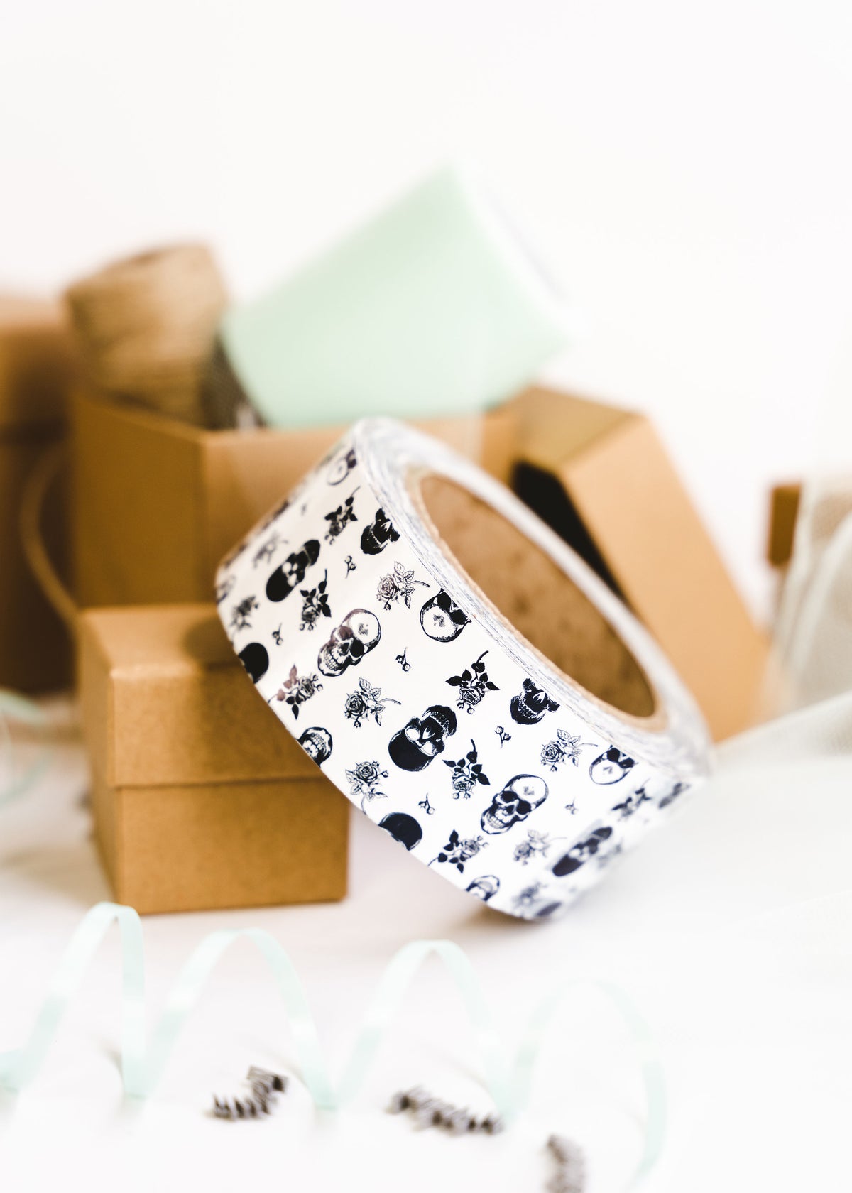 Skull Rose Packaging Tape 2&quot;