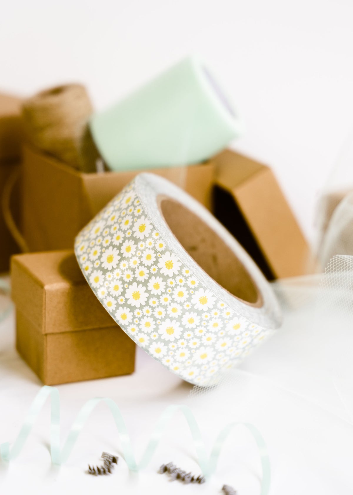 Daisy Floral Packaging Tape 2&quot;