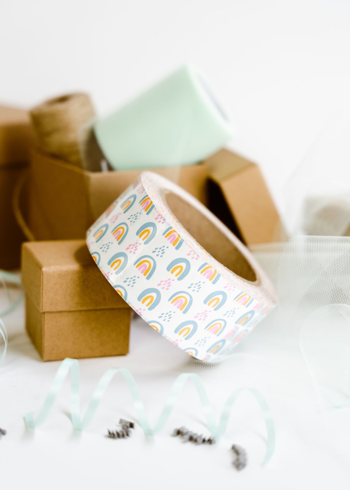 Boho Rainbow Print Packaging Tape 2&quot;