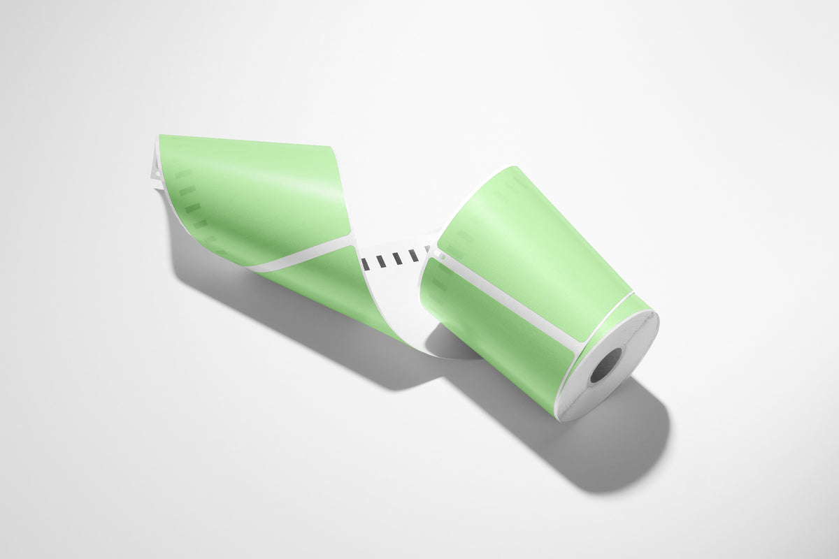 4X6 Thermal Label Green Roll (300 Count)