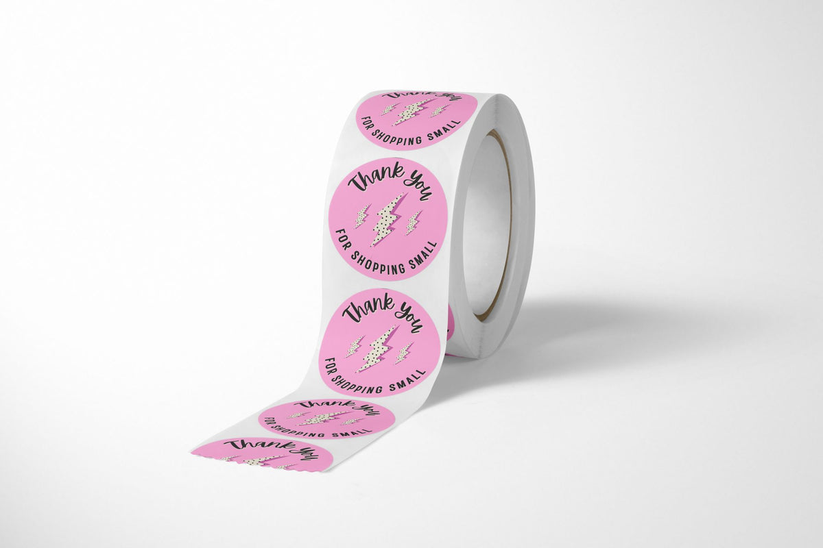 Lightning Bolt Thank You Stickers - 500 Count