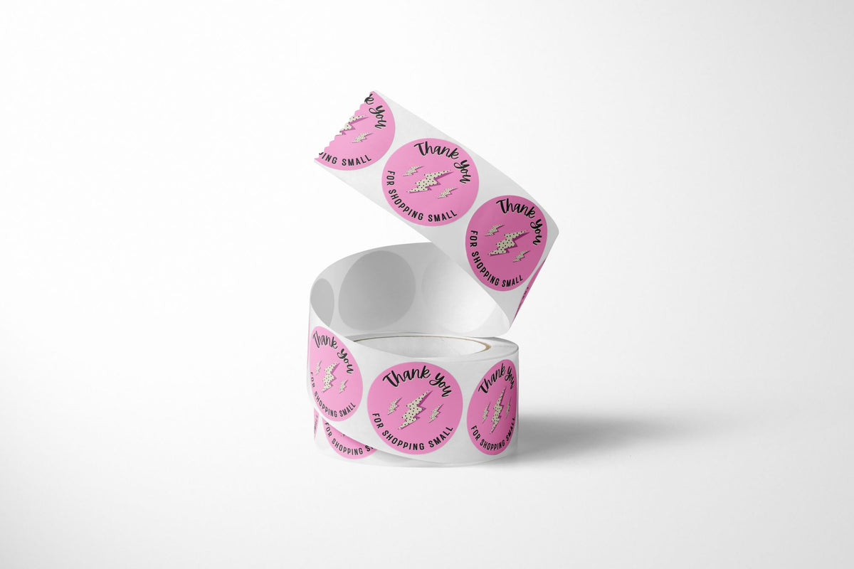 Lightning Bolt Thank You Stickers - 500 Count