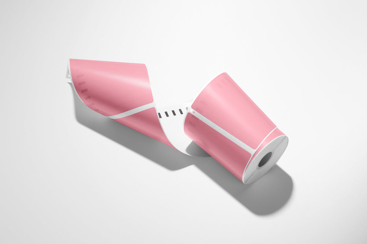 4X6 Thermal Label Pink Roll (300 Count)