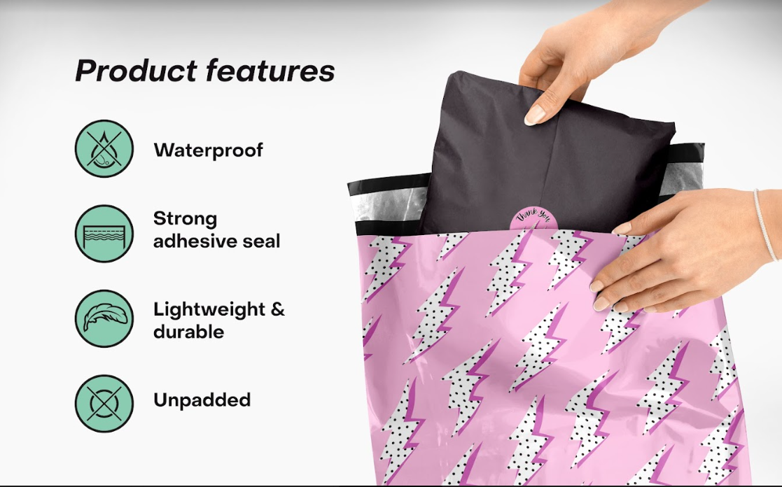 Lightning Bolt Polymailers 10&quot;x13&quot;