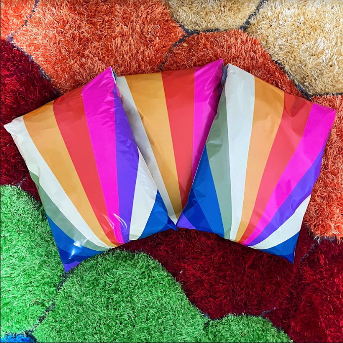 Retro Rainbow Polymailers 10&quot;x13&quot;