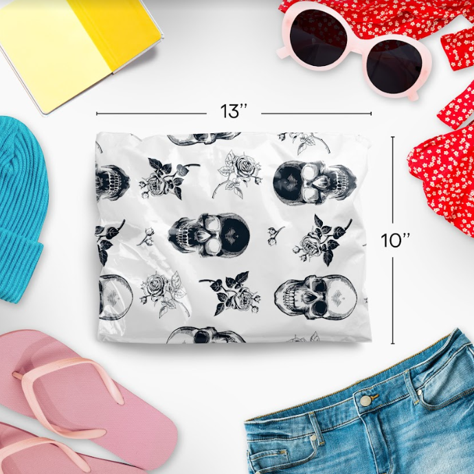 Skull Rose Polymailers 10x13&quot;