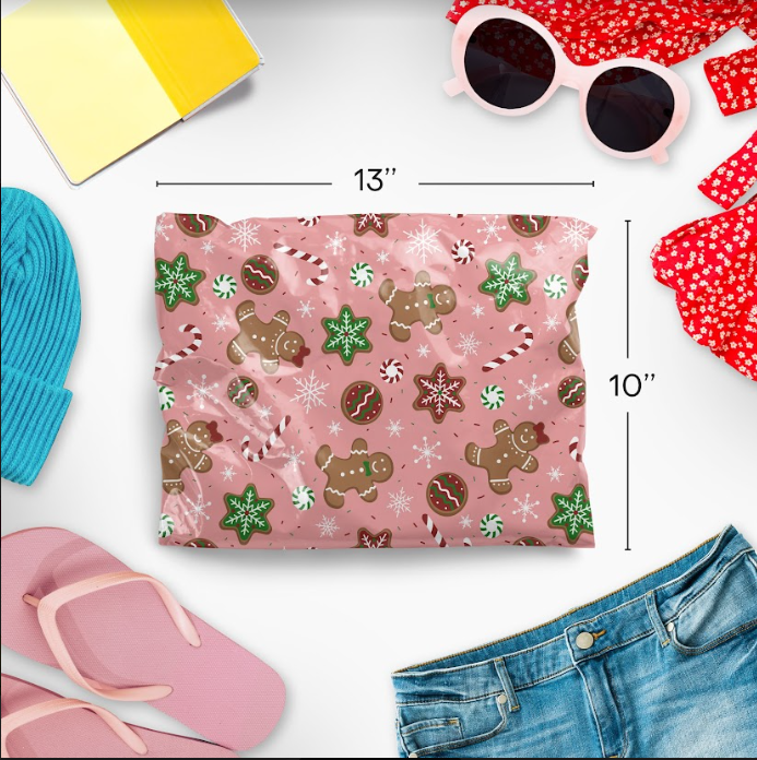 Baking Spirits Bright 10x13 Poly Mailers