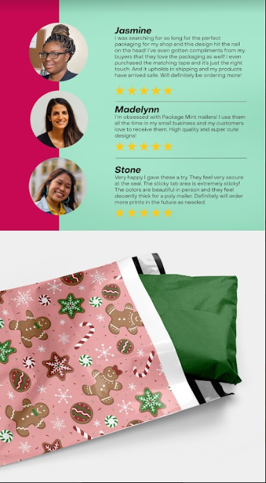 Baking Spirits Bright 10x13 Poly Mailers