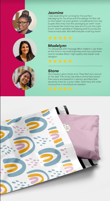 Boho Rainbow Polymailers 10&quot;x13&quot;