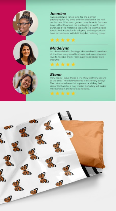 Monarch Butterfly Polymailers 10&quot;x13&quot;