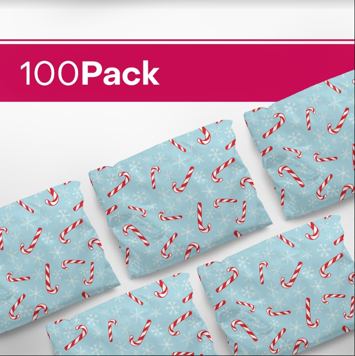 Candy Cane Polymailers 10&quot;x13&quot;