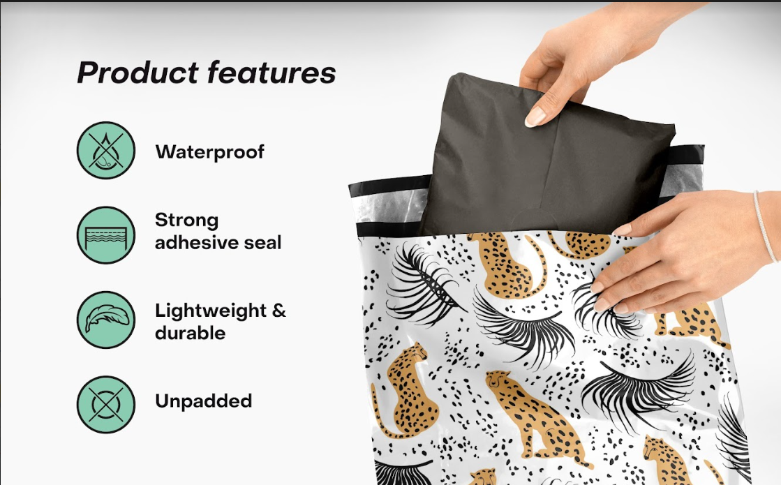 Cheetah Polymailers 10&quot;x13&quot;