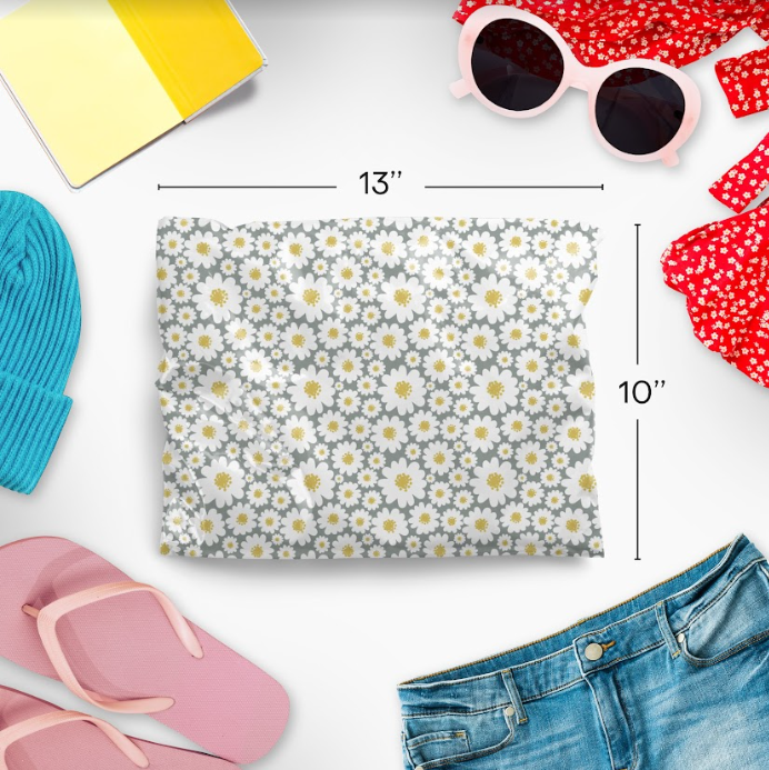 Daisy Flower Poly mailers 10&quot;x13&quot;