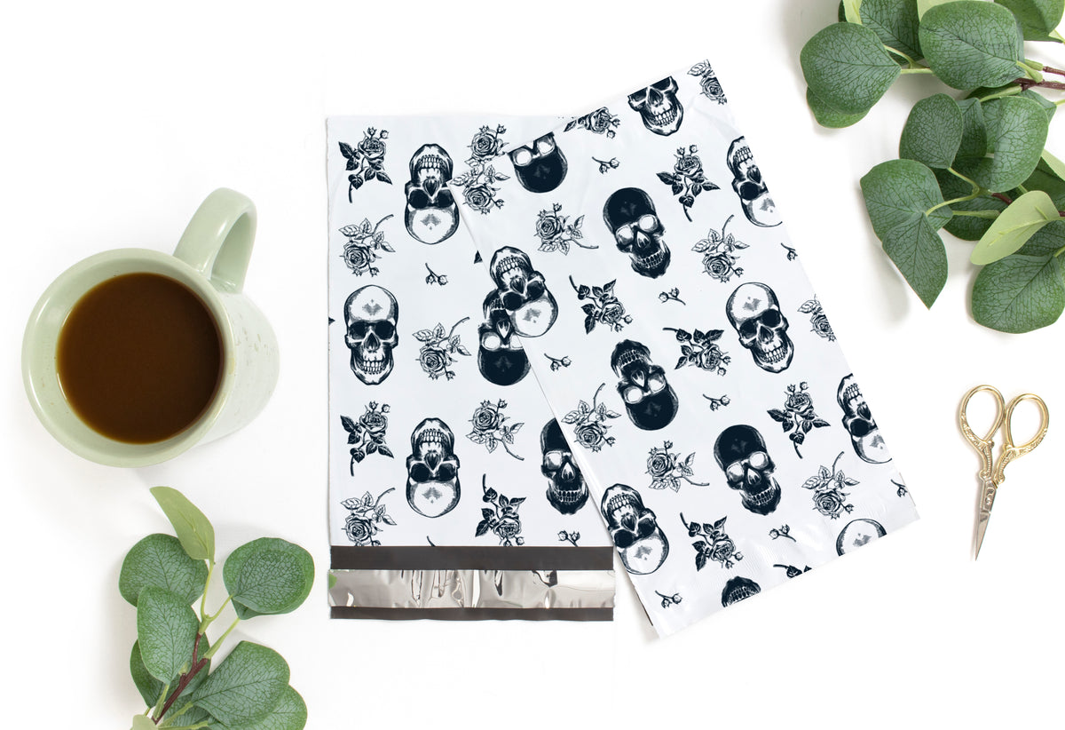 Skull Rose Polymailers 6&quot;x9&quot;