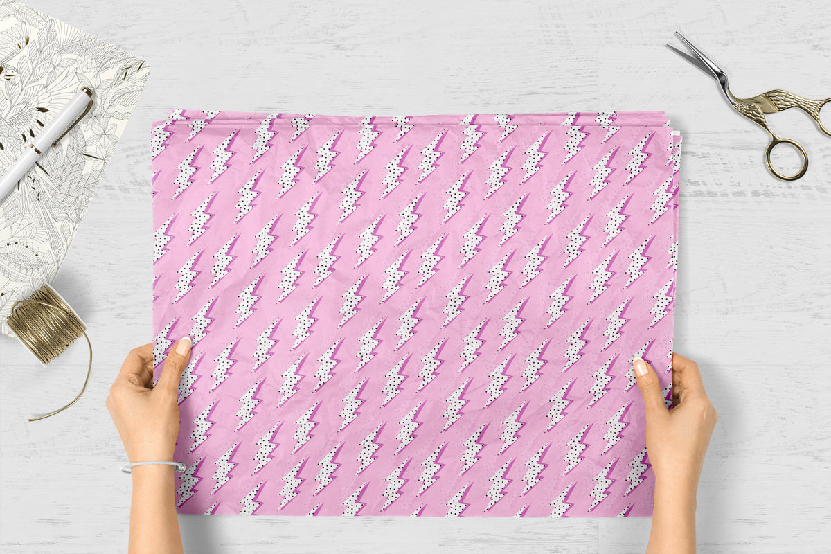 Pink Lightning Tissue Paper