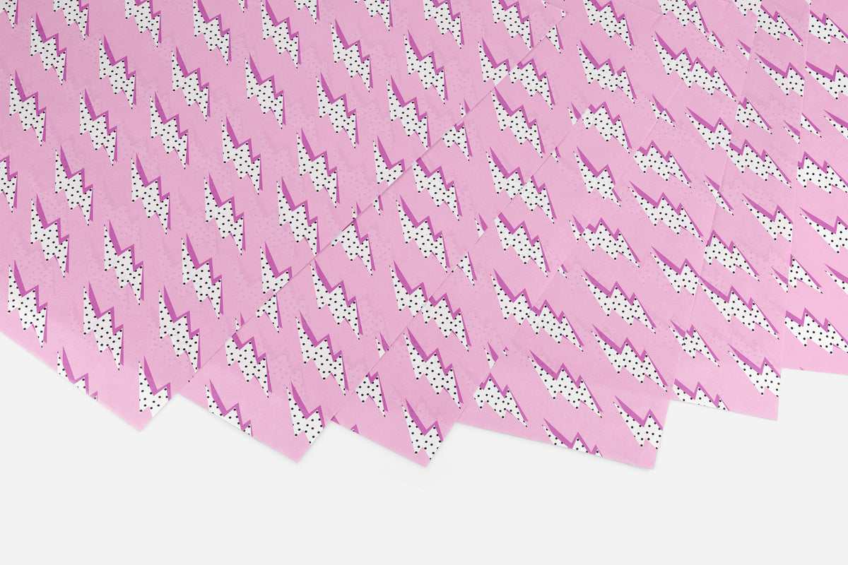 Pink Lightning Tissue Paper