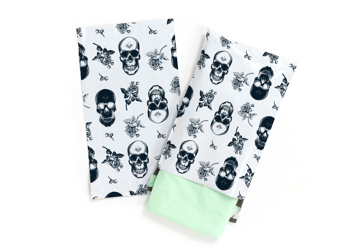 Skull Rose Polymailers 6&quot;x9&quot;