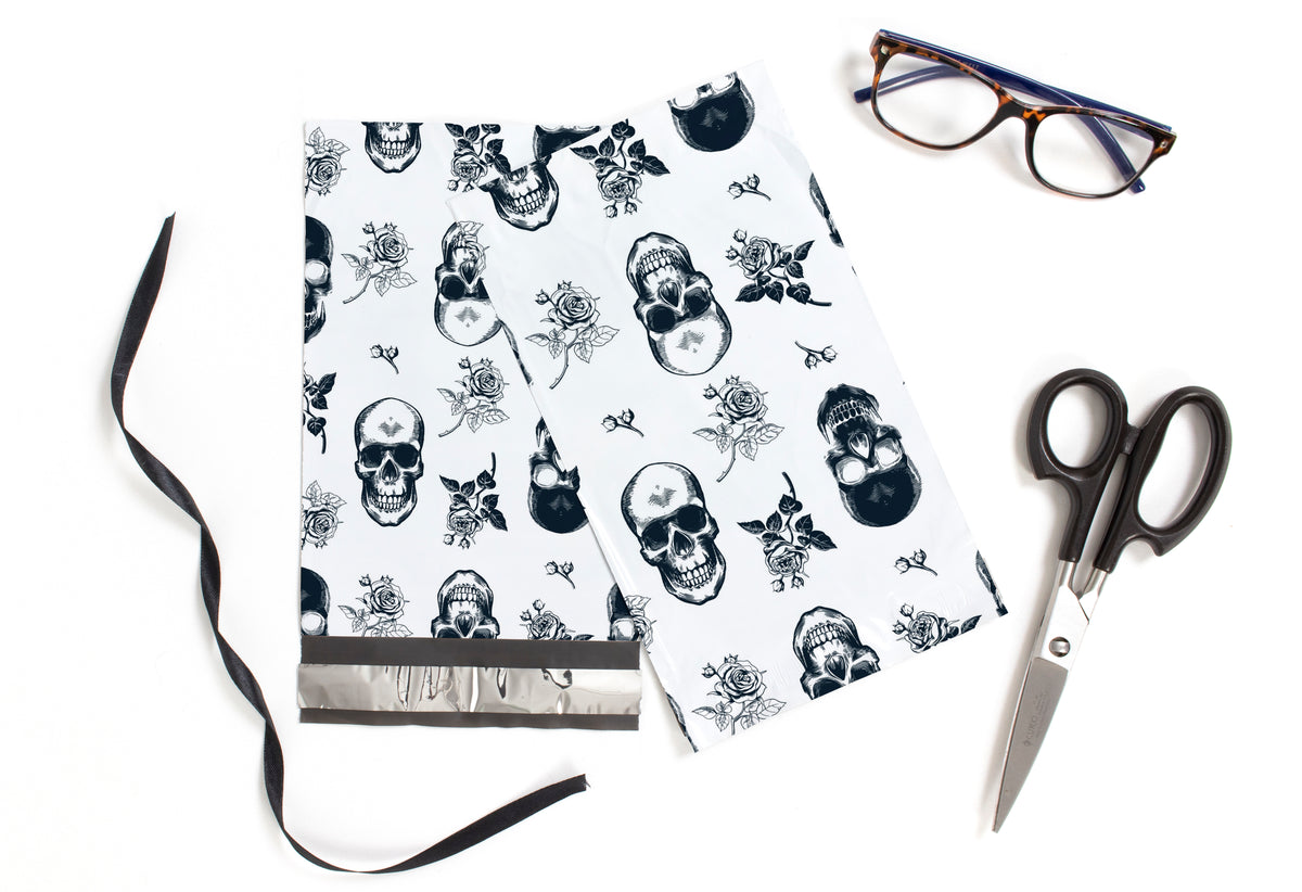 Skull Rose Polymailers 6&quot;x9&quot;